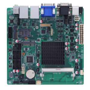 Axiomtek MANO842 Mini ITX Motherboard with Celeron J3355 processor, 6 USB, VGA, HDMI